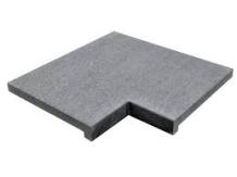 Binnenhoek Basalt 60/60x40x3/5 cm haakse neus gezoet