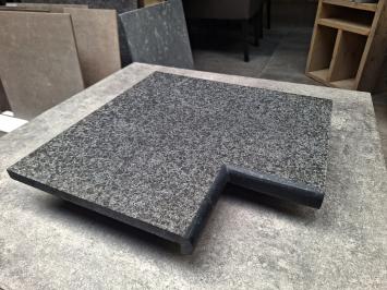 Binnenhoek Basalt 50/50x35x2/4 cm ronde neus gezoet