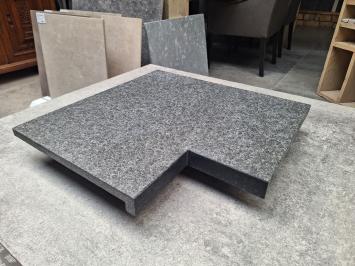 Binnenhoek Basalt 50/50x35x2/4 cm haakse neus gezoet