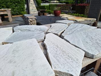 Brasil White Flagstones dikformaat 2,5-4 cm dik