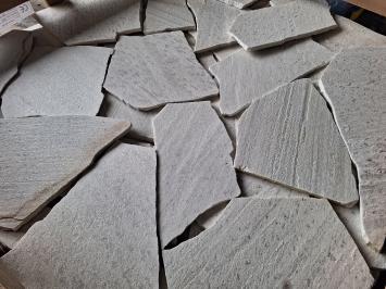 Brasil White Flagstones dun 1-1,5 cm dik