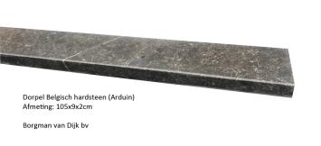 Belgisch Hardsteen binnendorpel 105x7x2 cm gezoet / facet