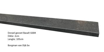 G684 Basalt binnendorpel 105x7x2 cm