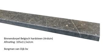 Belgisch Hardsteen binnendorpel 105x7x2 cm gezoet / facet